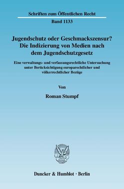 Jugendschutz oder Geschmackszensur? von Stumpf,  Roman