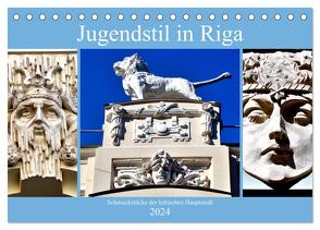 Jugendstil in Riga – Schmuckstücke der lettischen Hauptstadt (Tischkalender 2024 DIN A5 quer), CALVENDO Monatskalender von von Loewis of Menar,  Henning