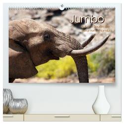 Jumbo Auf den Spuren der Elefanten in Namibia (hochwertiger Premium Wandkalender 2024 DIN A2 quer), Kunstdruck in Hochglanz von Imhof,  Walter