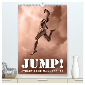 JUMP! ATHLETISCHE MÄNNERAKTE (hochwertiger Premium Wandkalender 2024 DIN A2 hoch), Kunstdruck in Hochglanz von Borgulat,  Michael