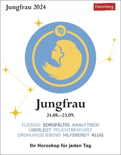 Jungfrau Sternzeichenkalender 2024 von Robert Satorius