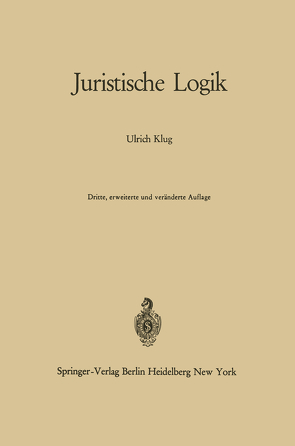 Juristische Logik von Klug,  Ulrich