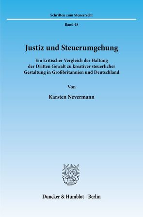 Justiz und Steuerumgehung. von Nevermann,  Karsten