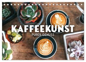 Kaffeekunst – Purer Genuss (Tischkalender 2024 DIN A5 quer), CALVENDO Monatskalender von SF,  SF