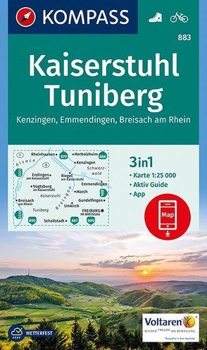KOMPASS Wanderkarte Kaiserstuhl, Tuniberg, Kenzingen, Emmendingen, Breisach am Rhein von KOMPASS-Karten GmbH