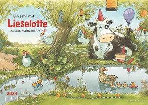 Die Kuh Lieselotte 2024 ‒ Erfunden und illustriert von Alexander Steffensmeier ‒ Wandkalender für Kinder ‒ Format 42 x 29,7 cm von Steffensmeier,  Alexander
