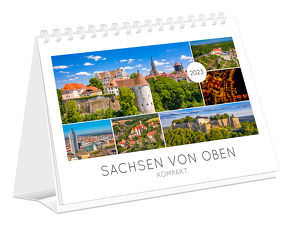 Kalender Sachsen von oben kompakt 2023 von Schubert,  Peter