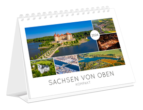 Kalender Sachsen von oben kompakt 2024 von Schubert,  Peter