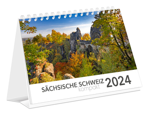 Kalender Sächsische Schweiz kompakt 2024 von Schubert,  Peter