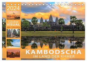 KAMBODSCHA – Im Land der Khmer (Tischkalender 2024 DIN A5 quer), CALVENDO Monatskalender von VISUAL,  Globe