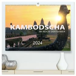 KAMBODSCHA – Im Reich der Khmer (hochwertiger Premium Wandkalender 2024 DIN A2 quer), Kunstdruck in Hochglanz von Weigt,  Mario