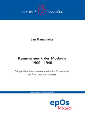 Kammermusik der Moderne 1900 – 1940 von Kampmeier,  Jan