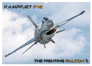 Kampfjet F-16 The Fighting Falcon (Wandkalender 2024 DIN A2 quer), CALVENDO Monatskalender von Engelke,  Björn