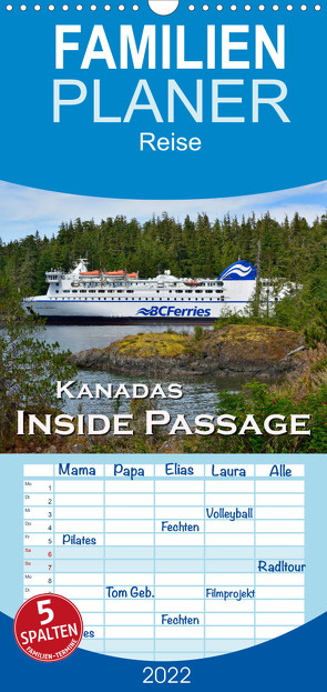 Kanadas Inside Passage – Familienplaner hoch (Wandkalender 2022 , 21 cm x 45 cm, hoch) von Wilczek,  Dieter-M.