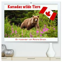 Kanadas Wilde Tiere (hochwertiger Premium Wandkalender 2024 DIN A2 quer), Kunstdruck in Hochglanz von Brack,  Roland