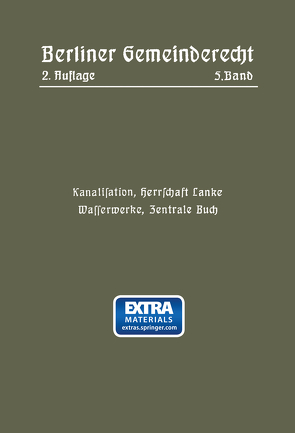 Kanalisation, Herrschaft Lanke, Wasserwerke, Zentrale Buch von Magistrat Von Berlin