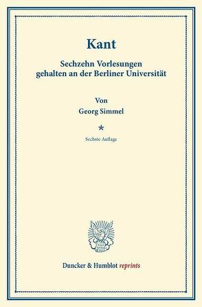 Kant. von Simmel,  Georg