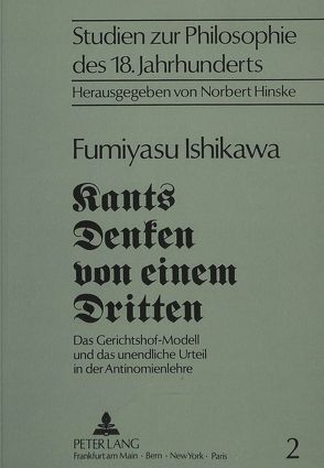 Kants Denken von einem Dritten von Ishikawa,  Fumiyasu