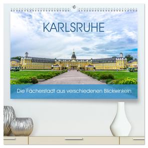 Karlsruhe Die Fächerstadt aus verschiedenen Blickwinkeln (hochwertiger Premium Wandkalender 2024 DIN A2 quer), Kunstdruck in Hochglanz von Nöh,  Christine