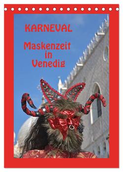Karneval Maskenzeit in Venedig (Tischkalender 2024 DIN A5 hoch), CALVENDO Monatskalender von GUGIGEI,  GUGIGEI