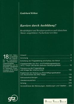 Karriere durch Ausbildung? von Hammerschmidt,  Friedrich, Koehne,  Godehard, Rauner,  Felix