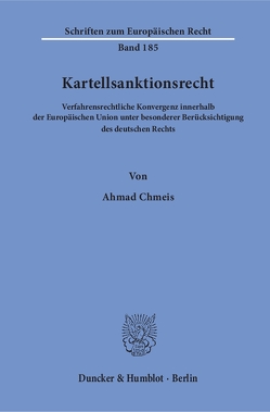 Kartellsanktionsrecht. von Chmeis,  Ahmad