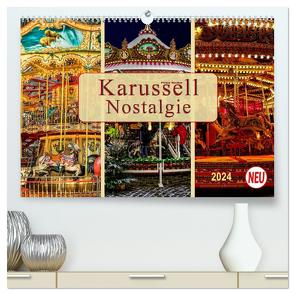 Karussell – Nostalgie (hochwertiger Premium Wandkalender 2024 DIN A2 quer), Kunstdruck in Hochglanz von Roder,  Peter