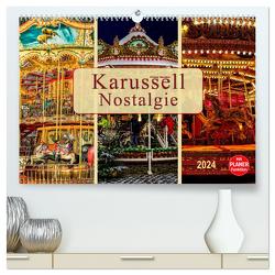 Karussell – Nostalgie (hochwertiger Premium Wandkalender 2024 DIN A2 quer), Kunstdruck in Hochglanz von Roder,  Peter
