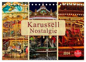 Karussell – Nostalgie (Tischkalender 2024 DIN A5 quer), CALVENDO Monatskalender von Roder,  Peter