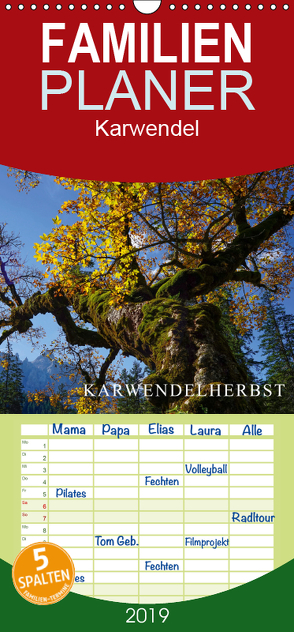 Karwendelherbst – Familienplaner hoch (Wandkalender 2019 , 21 cm x 45 cm, hoch) von Maier,  Norbert