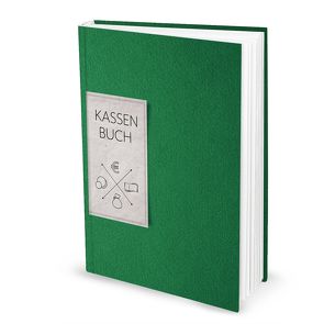 Kassenbuch GRÜN (Hardcover A4, Blankoseiten)