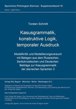 Kasusgrammatik, konstruktive Logik, temporaler Ausdruck von Schmitt,  Torsten