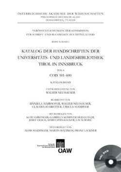 Katalog der Handschriften der Universitätsbibliothek Innsbruck von Neuhauser,  Walter