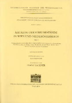 Katalog der Streubestände in Wien und Niederösterreich von Lackner,  Franz