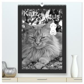 Katz & Maus (hochwertiger Premium Wandkalender 2024 DIN A2 hoch), Kunstdruck in Hochglanz von Koch,  Julia