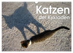 Katzen der Kykladen (Wandkalender 2024 DIN A3 quer), CALVENDO Monatskalender von Kraemer,  Silvia