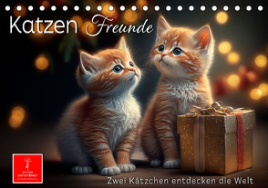 Katzen Freunde (Tischkalender 2024 DIN A5 quer), CALVENDO Monatskalender von Roder,  Peter