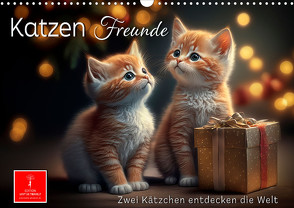 Katzen Freunde (Wandkalender 2024 DIN A3 quer), CALVENDO Monatskalender von Roder,  Peter