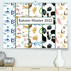 Katzen-Muster 2022 (Premium, hochwertiger DIN A2 Wandkalender 2022, Kunstdruck in Hochglanz) von Vartiainen,  Katja