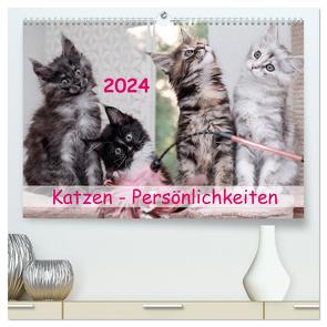 Katzen Persönlichkeiten 2024 (hochwertiger Premium Wandkalender 2024 DIN A2 quer), Kunstdruck in Hochglanz von Rüberg,  Patrick