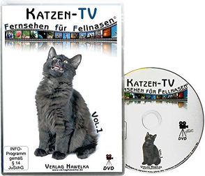 Katzen-TV – Fernsehen für Fellnasen – Vol. 1 – Der ultimative Katzenspaß! Das Geschenk für Katzen – Video für Katzen von Hawelka Verlag