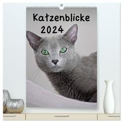 Katzenblicke 2024 (hochwertiger Premium Wandkalender 2024 DIN A2 hoch), Kunstdruck in Hochglanz von Bollich,  Heidi