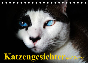 Katzengesichter und Zitate (Tischkalender 2022 DIN A5 quer) von Stanzer,  Elisabeth