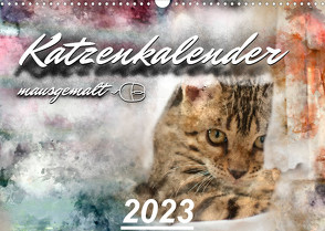 Katzenkalender mausgemalt (Wandkalender 2023 DIN A3 quer) von Banker,  Sylvio