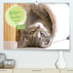 Katzenkinder – zauberhafte Wesen (Premium, hochwertiger DIN A2 Wandkalender 2023, Kunstdruck in Hochglanz) von Merk,  Angela