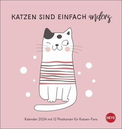 Katzensprüche Postkartenkalender 2024