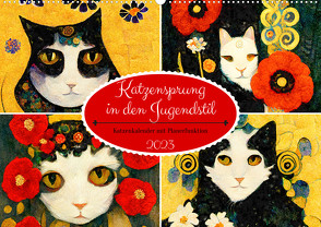 Katzensprung in den Jugendstil (Wandkalender 2023 DIN A2 quer) von Frost,  Anja