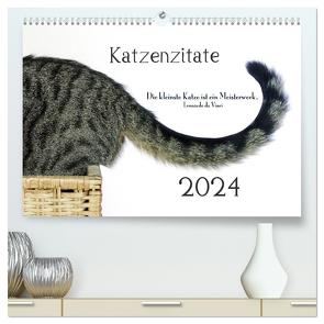 Katzenzitate 2024 (hochwertiger Premium Wandkalender 2024 DIN A2 quer), Kunstdruck in Hochglanz von dogmoves,  dogmoves