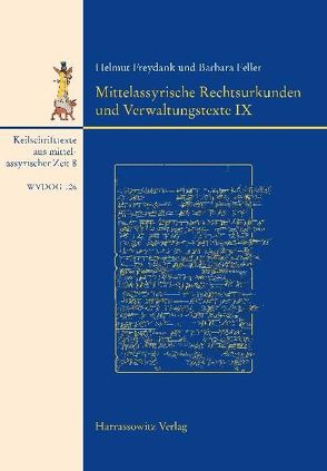 Keilschrifttexte aus mittelassyrischer Zeit / Mittelassyrische Rechtsurkunden und Verwaltungstexte IX von Feller,  Barbara, Freydank,  Helmut