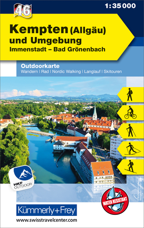 Kempten (Allgäu) und Umgebung Nr. 46 Outdoorkarte Deutschland 1:35 000